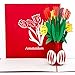 Produktbild 3D Karte"Bunte Tulpen aus Amsterdam" – Pop Up Karte Amsterdam als Holland Souvenir, Geburtstagskarte, Geschenkgutschein, Deko & Reisegutschein