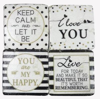 Lafinesse Denmark nostalgische Untersetzer im 4er Set Glas Untersetzer