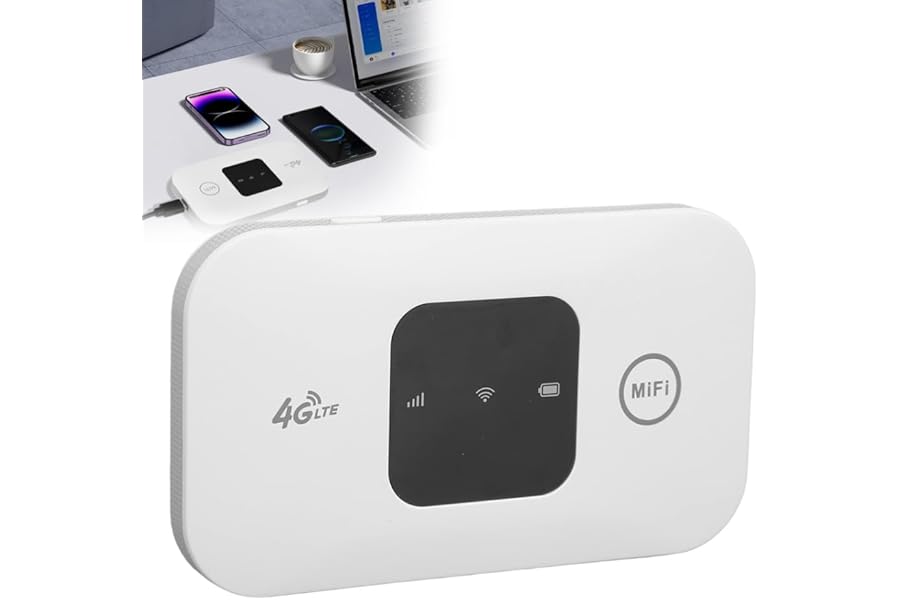 Portable WiFi Router for Travel, Afenau 4G LTE Portable WiFi Hotspot With SIM Card Slot, Internet Dongle Pay as You Go, Mobile Hotspot, Mobile Wi-Fi Router for Home Office Travel