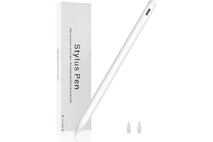 TOMORSI Stylet pour iPad avec répulsion de la Paume et Charge Rapide Compatible Apple Pencil (2018-2023) Apple iPad Pro (11/12,9 Pouces), iPad air 3/4 / 5, iPad 10/9 / 8/7 / 6, iPad Mini 5/6