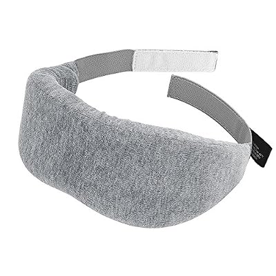 PLEMO Masque des Yeux Sommeil Ultra-Douce Mousse à Mémoire,100% Occultation de La Lumière en Fournissant Sensation de Massage, 3D, Ergonomique,Idéal Pour Insomnie et Voyage, Gris