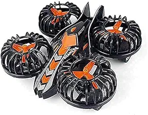 Wikendfun Terminator Super Aircraft Car Friction Powered Quad Copter Diecast Model Car Toy for Kids, Girls, Boys, Children with Rotating Blades (Multi Color)