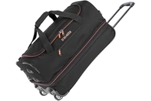 travelite Bolsa de Viaje Trolley con Ruedas de tamaño Mediano, Ampliable, Basics, Bolsa Enrollable para Equipaje Blanda con Pliegue de expansión, 55 cm, 51-64 litros