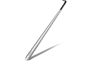 ZOMAKE Calzascarpe Lungo, Calza Scarpe Metallo Extra Lungo 72cm/80cm, Calzante per Scarpe Acciaio Inossidabile, 19cm Shoe Horn Corto per Uomini Donne Anziani