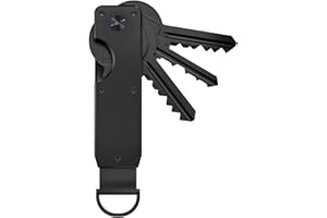 AtEaze Kompakter Schlüssel Organizer aus Metall für bis zu 6 Schlüssel mit D-Ring