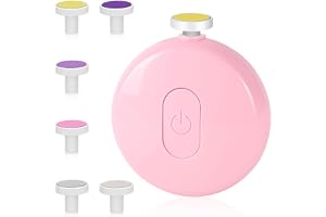 Vicloon Baby nageltrimmer Elektrisk, batteridriven nageltrimmer manikyrset med 6 utbytbara sliphuvuden, elektrisk nageltrimme