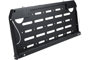 HANSEN STYLING PARTS Mesa de almacenamiento plegable portón trasero negro chapa de acero para portón trasero mesa Offroad adecuado para vehículos todoterreno