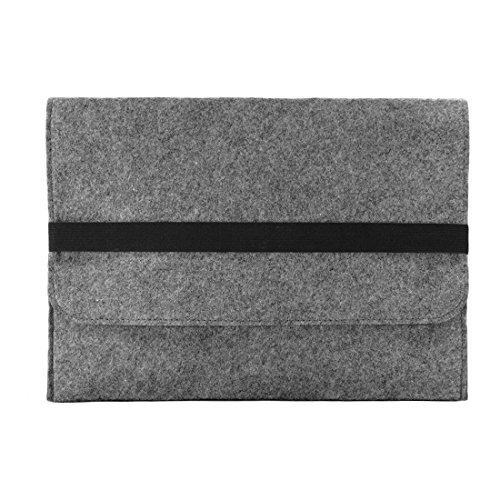 Laptop Tasche Sleeve Hülle für Medion Akoya E2228T Notebook Netbook Ultrabook Case aus strapazierfähigem Filz in Grau mit praktischen Innentaschen von NAUCI - 5