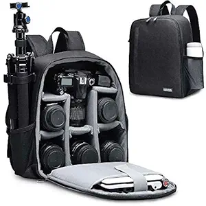 CADEN DSLR SLR Camera Bag Backpack for Mirrorless Cameras/Photographers, Camera Case Backpack for Nikon Canon Sony Lens Tripod Accessories Photography Men Women