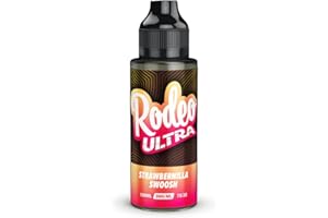 100ml Strawberry & Vanilla Rodeo Ultra E Liquid Premium 70/30 Vape Juice Sub Ohm E Cig 0mg Flavoured eJuice E Cigarette No Nicotine Short Fill (Rodeo E Liquid)