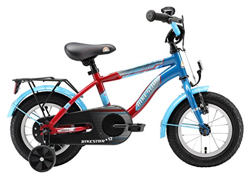 BIKESTAR® Premium Kinderfahrrad für sichere und sorgenfreie Spielfreude ab 3 Jahren ★ 12er Modern Edition ★ Blau & Rot - 2