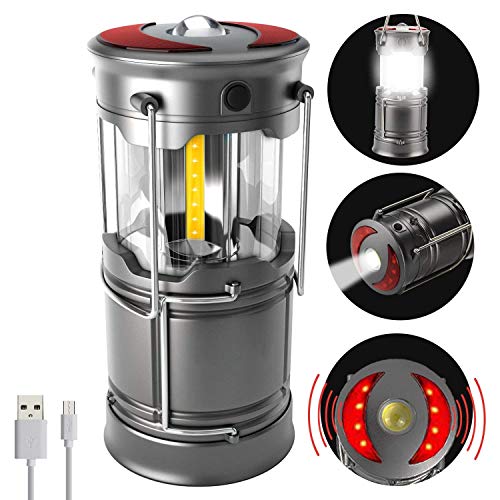 Preisvergleich Produktbild ZRR Tragbare zusammenklappbare Campinglaternen, 4 Beleuchtungsmodi, USB-wiederaufladbares Arbeitslicht, wasserdichtes Notlicht für Rucksacktouren mit Magnetfuß, Wandern, Angeln, Ausfälle