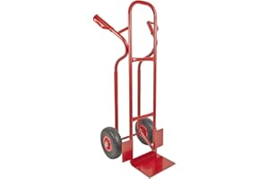 ‎TRESTLES TRESTLES S04 Rot Sackkarre | Stahlgestänge | pannensicheres PU Rad | 250 kg Tragkraft | Treppenrutschkufen | Made in EU