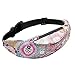 Produktbild Likecrazy Damen Hüfttasche Gürteltasche Reise Wasserdichte Handy-tasche Bunte Vintage Handtasche Waistbag Doggy bag mit Reissverschluss für Sport Reise Damen