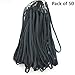 Produktbild Black 50 PCS Bluetooth Hand Handgelenk Gurt Nylon Lanyard für Kamera Handy iPod MP3 MP4 USB-Speichersticks und andere kleine elektronische Geräte (schwarz)