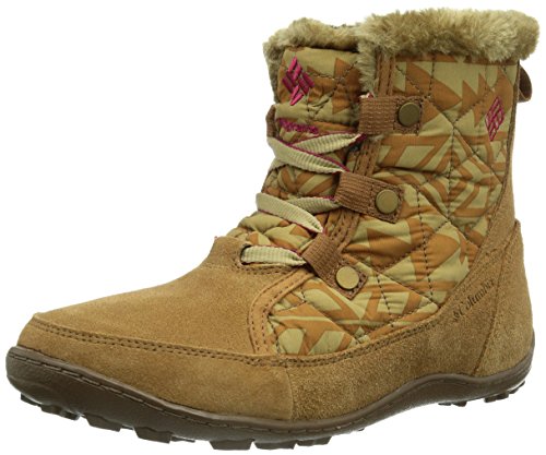Columbia Women's Minx Shorty Omni-Heat Print Snow Boots, Brown - Braun (Elk, Red Orchid 286), 38 EU (5 Damen UK)
