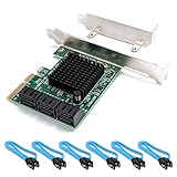 sata controller pci express x1 Schließen Sie gleichzeitig 6 Speichergeräte mit hoher Kapazität an. Kompatibel mit den Betriebssystemen Windows XP / 7/8/10 / MAC / NAS / Linux