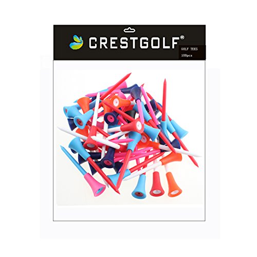 Crestgolf-3-14-inches-Mixed-Color-Rubber-Cushion-Top-Plastic-Golf-Tees-Plastic-Golf-Tee-with-Rubber-Headpack-of-50pcslot