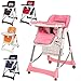 TecTake Baby highchair height adjustable -different colours- (Pink)