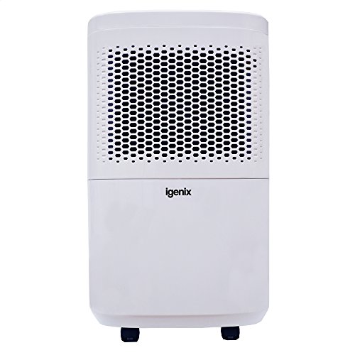 Igenix IG9813 Portable Dehumidifier with Laundry Dry Function, 2.2 L Water Tank, Extracts 12 L/Day, White