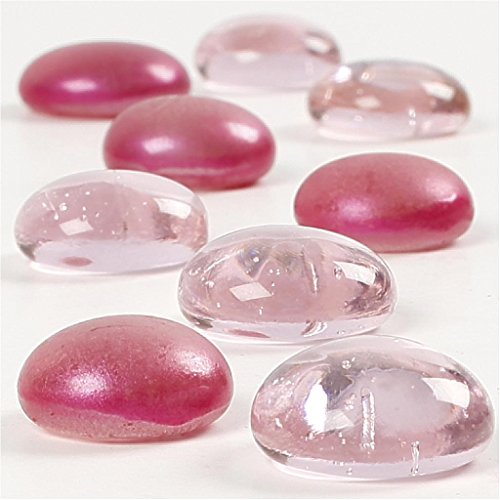Glasdeko, D: 18-20 mm, Dicke 8 mm, pink, 370g - 2
