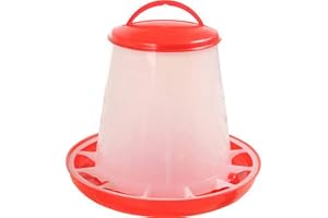 Brussels08 Plastic Hanging Poultry Feeder Chicken Quail Chick Hen Drinker Food Feeder Waterers Bucket Chicken Feeder Trough 1.5L Chick Small Birds Feeder Jar