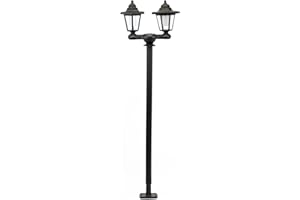 Gardenwize 3-in-1 Solar Powered Double Headlamp – Wall, Stake, or Floor Mount Outdoor Light, Eco-Friendly Solar Garden Lights with Bright LEDs, 1.5m Tall