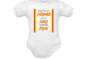 Corredino Neonato body nouveau né fan de maman ou papa en pur coton manche courte - idée cadeau naissance - date d’anniversaire -