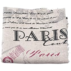 Souarts Textile Tissu Coton Motif Tour Eiffel pour DIY Patchwork Artisanat Couture 100cmx50cm 1PC