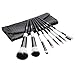 Produktbild Kealive Make Up Pinsel 8pcs Professional Schminkpinsel Set Extrem Weichen Make Up Bürste Set mit Schwarzem PU Kosmetiktasche für Gesicht Rouge - Augenbrauen - Lidschatten - Eyeliner - Peitsche - Lippen Schminken