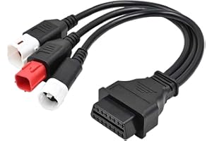 DEFIYEAR Diagnostic Cable - Motorcycle Diagnostic Tool for Yamaha 3+4+6 Pin OBD2, OBD Fault Code Reader Adapter for Engine Diagnostic, Compatible for Yamaha for Honda Motorcycle for Maintenance