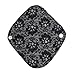 Covermason Menstrual Pad, Reusable Bamboo Cloth Washable Mama Sanitary Towel Pad Panty Liner (M, Black)