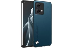 HONLEN Custodia per Motorola Moto Edge 40 Neo (6.55" Inches) Cover per Telefono Aziendale con Retro in Pelle, Zaffiro
