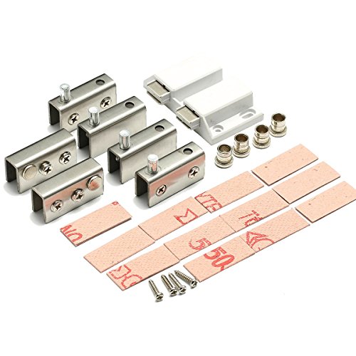 dDanke piercing en acier inoxydable gratuit Swinging Verre Pivot Charnières de porte Kits de colliers de serrage pour 5-8 mm Porte en verre