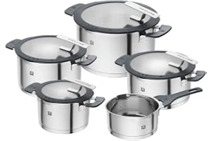 ZWILLING Simplify Grytset, 5-delar, Med integrerad sil i locket, Induktionsförberedd, Silver
