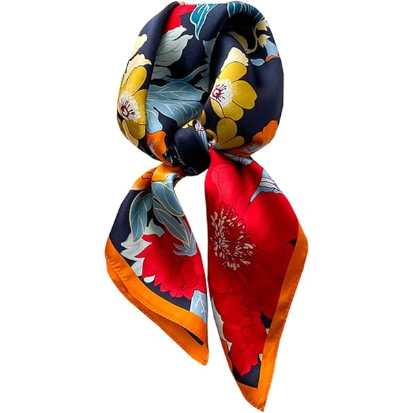 Sciarpa Di Satin Donna - Bandana Turbante Floreale Verde Per Capelli, Collo E Serate - Foto 9