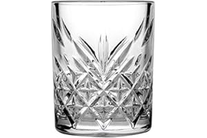 Pasabahce 52780 - Bicchiere Stamper Timeless in cristallo, altezza 6,2 cm, 65 ml, 4 pezzi, design rétro