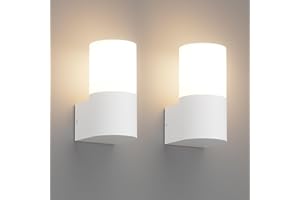 Klighten 2 sztuki zewnętrznych lamp ściennych, oprawka E27, lampa zewnętrzna, lampa ścienna na zewnątrz/wewnątrz, IP65, aluminiowa lampa zewnętrzna, lampa ścienna do wejścia na taras, maks. 40 W, bez
