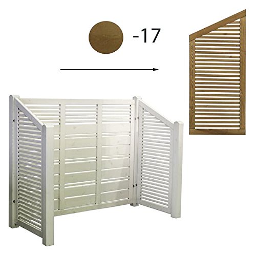 Preisvergleich Produktbild Plus 16630-17 Silence Mülltonnenabtrennung 194x82x140 / 110 cm (LxBxH) teakgrundet, teak farbgrundiert