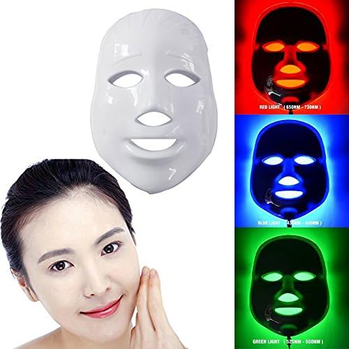 Silaite [New Version 2018] Whitening Daily Skin Care Facial Beauty Mask, 7 Color LED Mask Photon Light Skin Rejuvenation,NEWEST LED Photon Therapy,Facial Beauty Skin Care Light Treatment