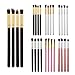 Tenflyer Pack of 4 Professional Foundation Blush Blending Eyeshadow Makeup Brush Cosmetics Flat Round Angled Tapered Top Brush