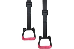 TUMOTSIT Gymnastic Rings for Kids, Non-Slip Swing Bar Rings, Pull-Up Exercise Rings with Adjustable Straps for Children Exercise, Bear 200kg Monkey for Home