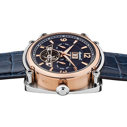 Ingersoll Men's The Michigan Automatic Watch with Blue Dial and Blue Leather Strap I01101 – Bild 4