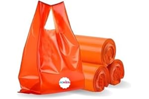 SOKIDS Nappy Bags with Tie Handles - 100pcs Disposable Diaper Sacks - Degradable and Compostable Poo Bags - Eco-Friendly Diapers for Baby Travel and Home Use (50)