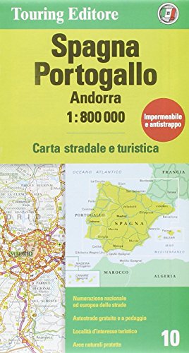 Spagna, Portogallo, Andorra 1:800.000. Carta stradale e turistica libro