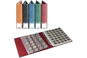 LINDNER DAS ORIGINAL LINDNER Album Luxe avec 10 Feuilles numismatiques - Bleu