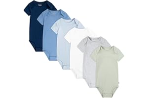 Huggies Little Hugs Undershirt (opakowanie 6) unisex, czarny/niebieski/biały/szary/zielony, 12 miesięcy