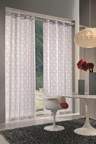 Home Collection IVY115 Tenda Ivy, Poliestere, Bianco, 140x280 cm