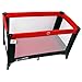 iSafe Rest & Play Luxury Travel Cot/Playpen - Warm Red (Black/Red) 120 cm x 60 cm Complete With Mattress