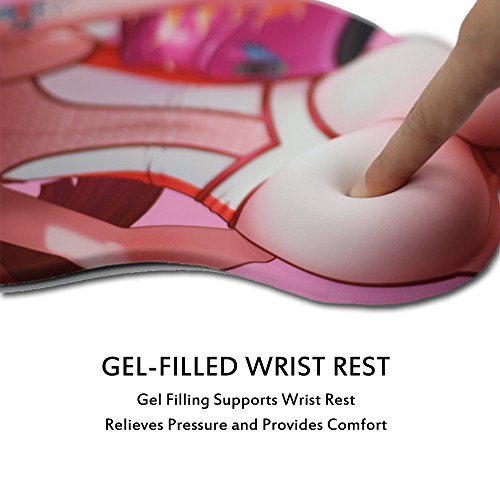 EXCO – 3D Cartoon Ergonomische Maus Pad mit Handgelenkauflage und Gel Füllung mädchen - 4